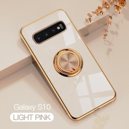 Kotelo Samsung Galaxy S10:lle, tyylikäs kotelokuori Silikoni TPU Ohut Pehmeä Värikäs Iskunkestävä Kotelokuori Renkaalla Rengasmagneettiteline Samsung 