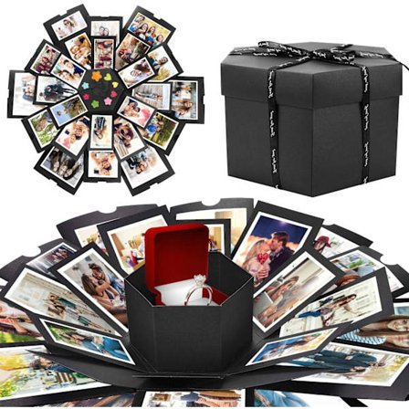 DIY Overraskelsesboks for Scrapbooking, Håndlaget Eksplosjonsgaveboks for Spesielle Anledninger som Bursdager og Bryllup