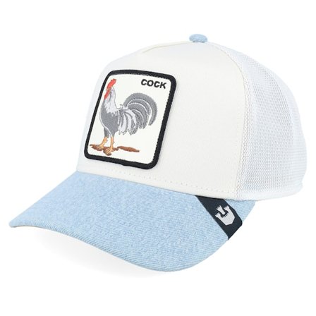 Goorin Bros. - White trucker Gorra - Rooster Fan Institution Ball Club White/Sky A-Frame Trucker @ Hatstore