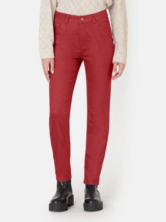 JENSEN - Jane 7/8 Jeans - Rød - Curvy Fit - Smalle Ben