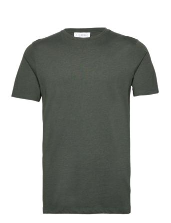 Basic Tee S/S In Melange T-shirts Short-sleeved Kakigrønn Lindbergh*Betinget Tilbud