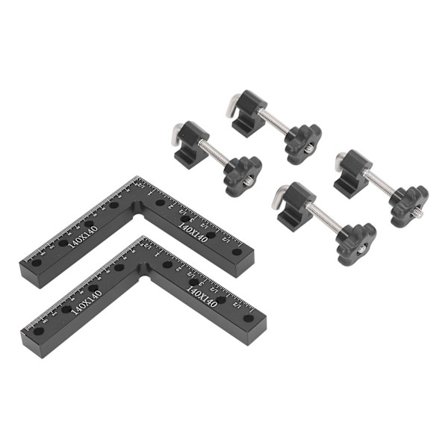 90 graders posisjoneringskvadrat aluminium trebearbeiding rettvinkelklemme skap hjørnefeste