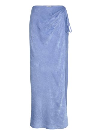 Scotch & Soda Crushed Satin Skirt - Blue - L