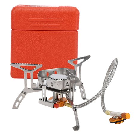 Utomhus portabel 304 rostfritt stål vindtät spis gasbrännare spis för campingvandring