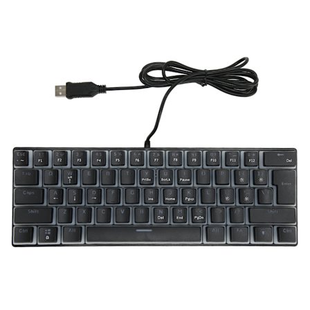 61 Tangenter RGB Mekaniskt Tangentbord Blå Switch Ergonomisk 60% Kompakt Hot Plug Gaming Tangentbord för Windows
