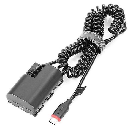 Type-C LP-E6 Dummy Batteri & DC Bank USB-kabel til Canon 6D 7D 60D 70D 80D 90D R R5 R6 Mark II
