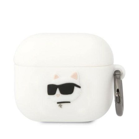 Karl Lagerfeld KLA3RUNCHH AirPods 3 cover hvid/hvid Silikone Choupette Head 3D