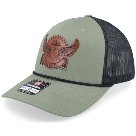 Wild Spirit - Verde trucker Gorra - Wildlife Eagle Big Patch Loden/Black Rope A-Frame Trucker @ Hatstore