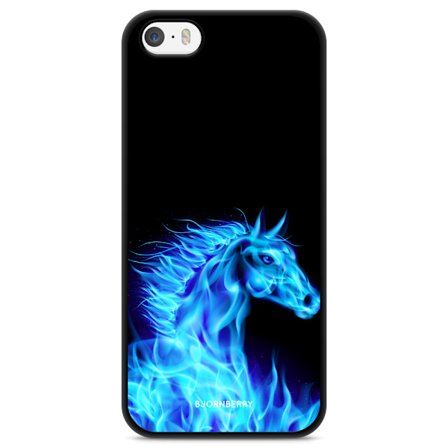 Bjornberry Skal iPhone 5/5s/SE (2016) - Flames Horse Blå