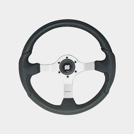 Powerboat steering wheel Ultraflex Nisida, aluminium with plastic, Ø350 mm, excl. hub, brown