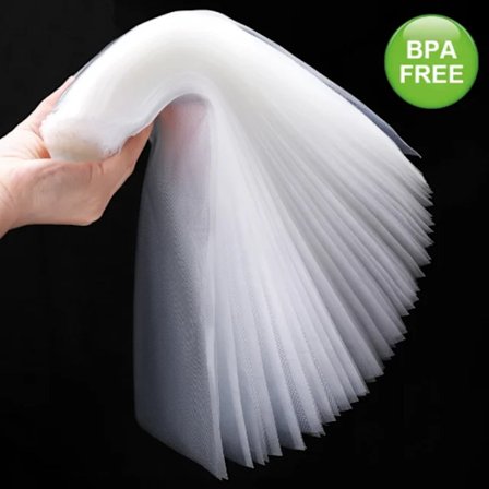 100 stk/pakning Vakuumforsegler PA Plastoppbevaringsposer for Emballasje Matsparer Emballasjerull Pakkemaskin Forseglingsposer Klar