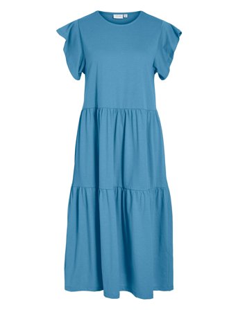 Vila Visummer S/S Midi Dress - Noos - Blue - S