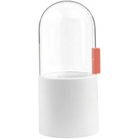 Sminkebørste Oppbevaringsboks Kosmetikkarrangør Penneholder Etui med Perler Lokk for Vanity Countertop Hvit Neglepute Neglepute-Sunny