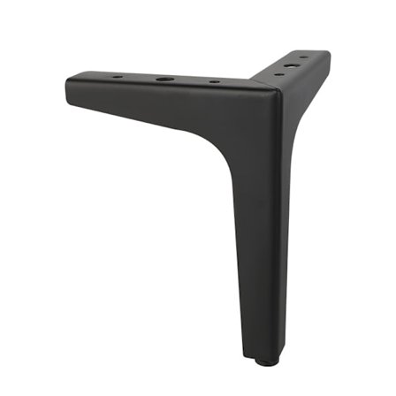 Set med 4 möbelben Lastar upp till 600 kg, Moderna metallbordsben i triangulär form, Svart(10cm)