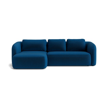 Trapani Chaiselong Sofa, Venstrevendt, Riviera Blå - Slidstærk og Komfortabel - 285x175x86cm - Sofa, Chaiselong