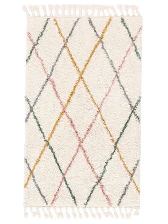 Kids Rug Shaggy Small Corinna - White/Multicolor 100X160 Modern Style