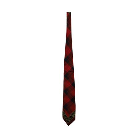 Versace Pre-owned, Plaid Printed Tie Rood, Heren, Maat:ONE Size