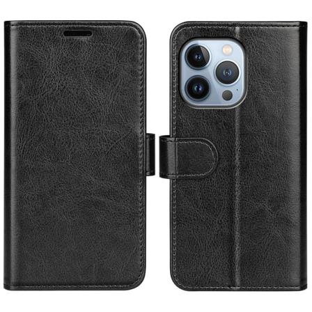 Iphone 14 Pro Max Pu Leather Soft Tpu Fodral - Svart Black