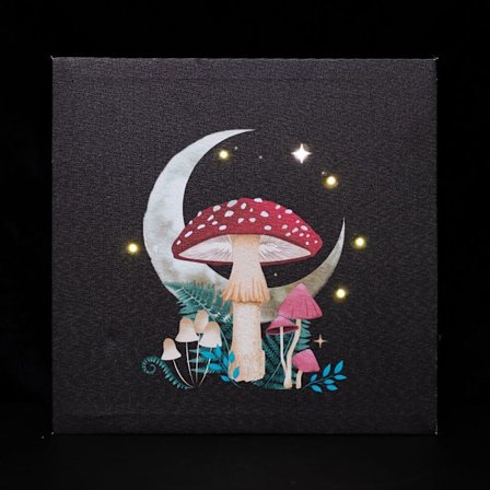 Något Annorlunda Canvas Forest Mushroom Light Up Canvas One