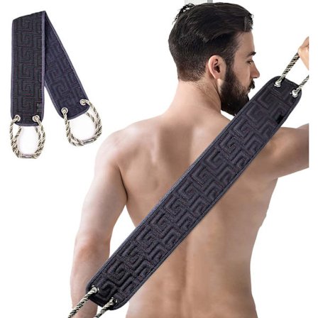 Rygskrubber til brusebad - 2 pakker 94 cm Ekstra Lang Eksfolierende Vaskeklud med Håndtag, Dybderensende Kropsskrubber til Mænd og Kvinder, Ba