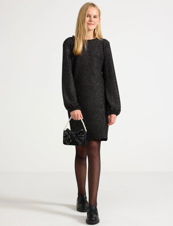 Lindex Kjole Med Sløjfedetalje - Black - 170