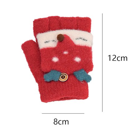 Talvihanskat Sormettomat Lapaset Naiset Sormettomat Käsineet Neulotut Käsineet Käännettävillä Sormenpäillä (Vaaleanpunainen)