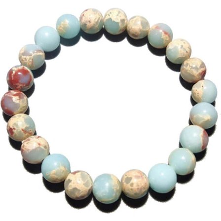 Halvædelstensarmbånd Healing Krystalsten Stretch Armbånd til Mænd Kvinder NZP