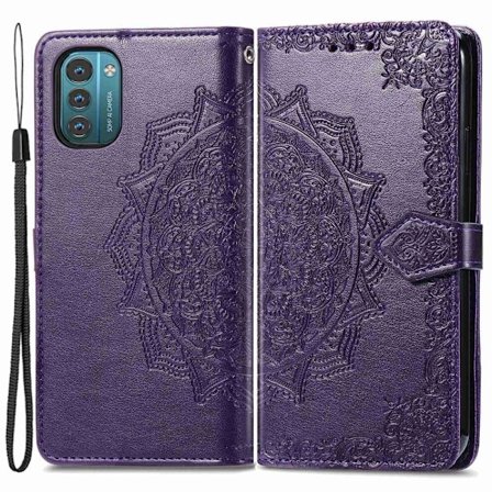 Mandala Nokia G11 / G21 Läppäkotelo - Violetti