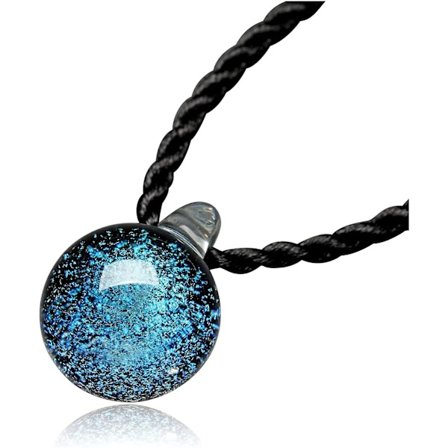 Nebula Glas Hänge Halsband. Unik Universum Galax Planeter Lampwork Glas