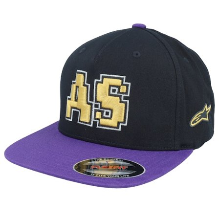Alpinestars - Noir flexfit Casquette - Franchise Black/Purple Fitted Flexfit @ Hatstore