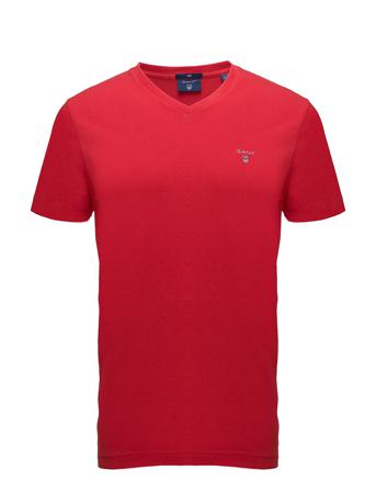 Original Slim V-Neck T-Shirt T-shirts Short-sleeved Rød GANT