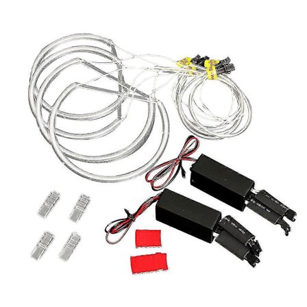 4x Ccfl Angel Eye Halo Led Ring Lys Hvid Non-Projektor til E46 3 Serie