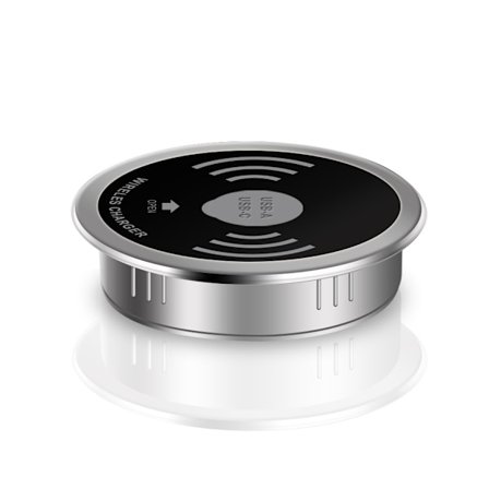 Smartphone Trådløs Opladningsbase Dock 15W Hurtig Strømadapter Oplader Vuggeholder Bordplade Telefon Opladningsholder