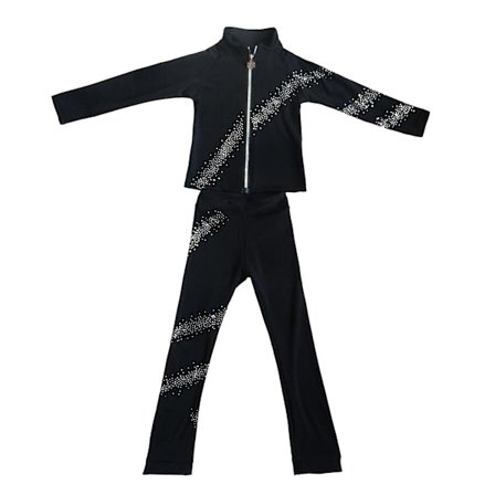 Is Figur Skøjteløb Outfit Jakke Kompression Elastiske Bukser Sportswear 140