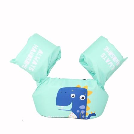 Barn Flytväst Flytband Simning Arm Band Flyter med Midjeband för Simträning Blue Dinosaur