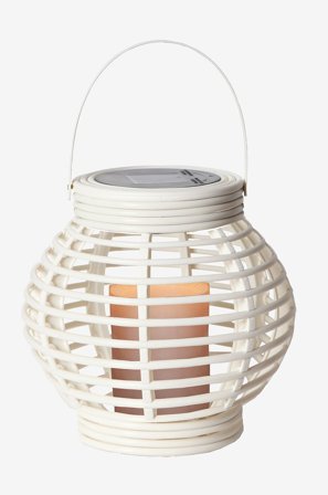 Solcell lykta Rotang - Star Trading - Vit - Solcellslampor - Från Homeroom