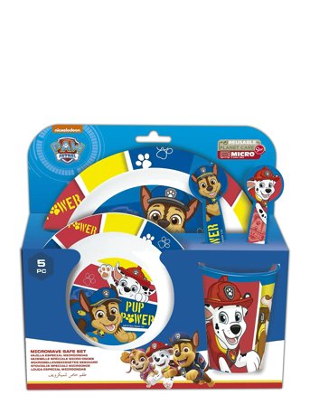 Paw Patrol Microovnsspisesæt 5 Dele Patterned Euromic