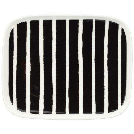 Marimekko Piccolo tallerken 15 x 12 cm, svart/hvit' - 'Svart og hvitt