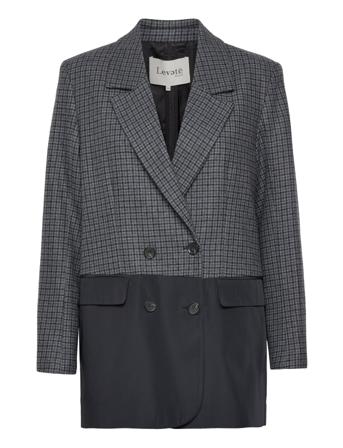 Lr-Valentina Blazers Double Breasted Blazers Sort Levete Room