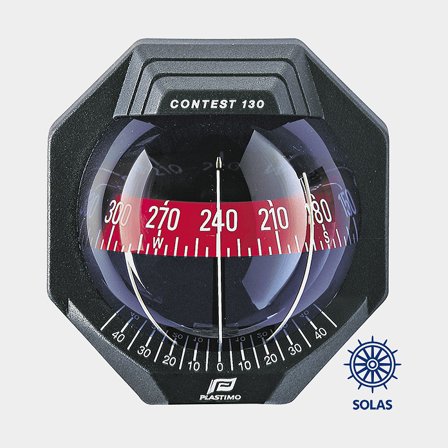 Båtkompass Plastimo Contest 130, Ø127 mm, skottmontage, svart