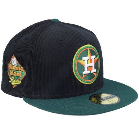 New Era - MLB Svart fitted Keps - Houston Astros Escalator 59FIFTY Cord Black/Green Fitted @ Hatstore