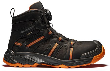 Solid Gear Phoenix Sikkerhedsstøvle S3, GTX, sort/orange, glasfiber hætte 44, Sko