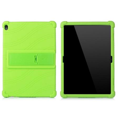 Designfodral i silikon med utdragbar kickstand för Lenovo Tab M10 - Grön Grön