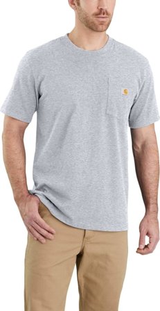 Carhartt Men's Workwear Pocket S/S T-Shirt Men short-sleeved sweaters Grey L