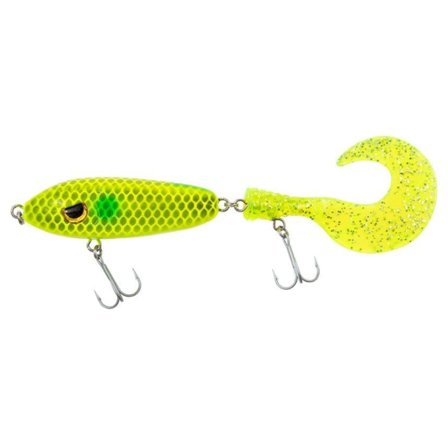 Fladen Scary Tail 50g- Limegreen Grey Pattern