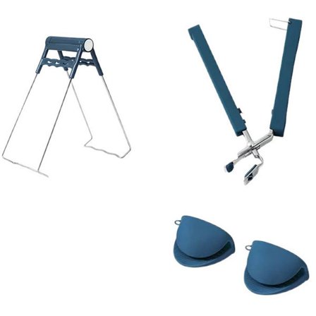 Pitävät pannunaluset - kolmen sarja - kulhon poistaja - liukumaton pidike - keittiökulhon pidike - kulho- ja astiapidike - palovammoja estävä - 