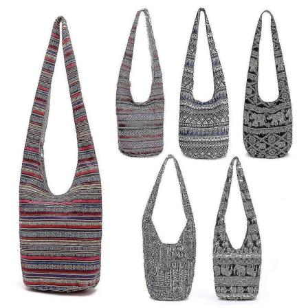 Kvinner Hippie Skuldervesker Frynser Store vesker Etnisk Tote Håndveske Reiseveske