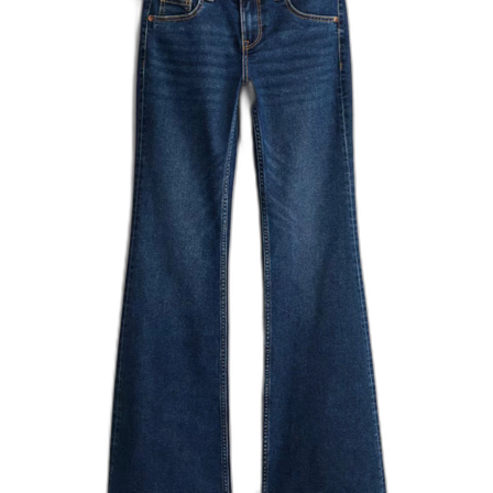 Flared low waist jeans