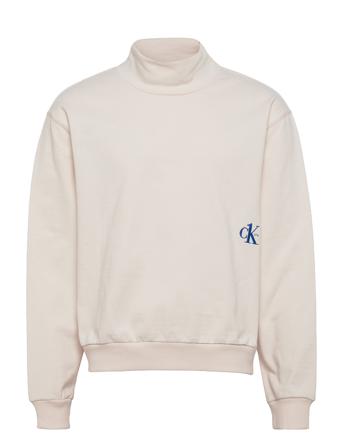 Genderless Mock Neck White Calvin Klein Jeans
