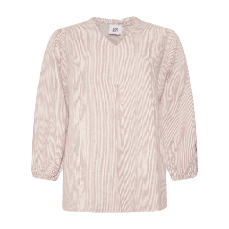 Tiffany Ella, Blouse Stripe, Linen - Dust Lavender Stripe/cream Blusar Dam Lila M/L